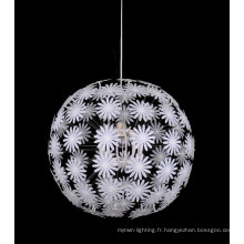 Lampe suspension en plastique à fleurs